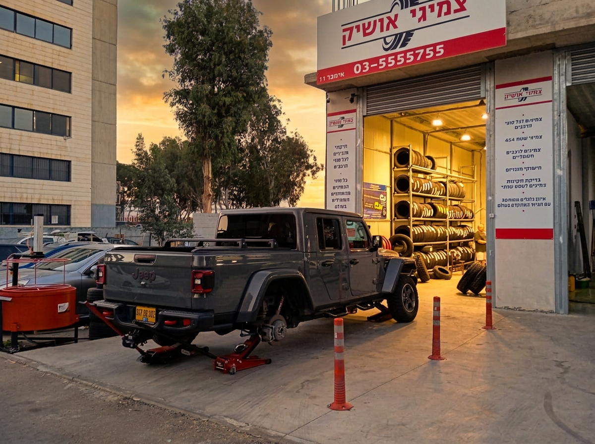 צמיגי אושיק — חזית העסק